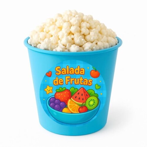 Balde de Pipoca Personalizado Infantil Salada de Frutas