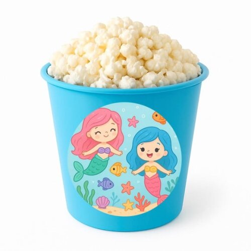 Balde de Pipoca Personalizado Infantil Sereias
