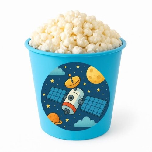 Balde de Pipoca Personalizado Infantil Satélite