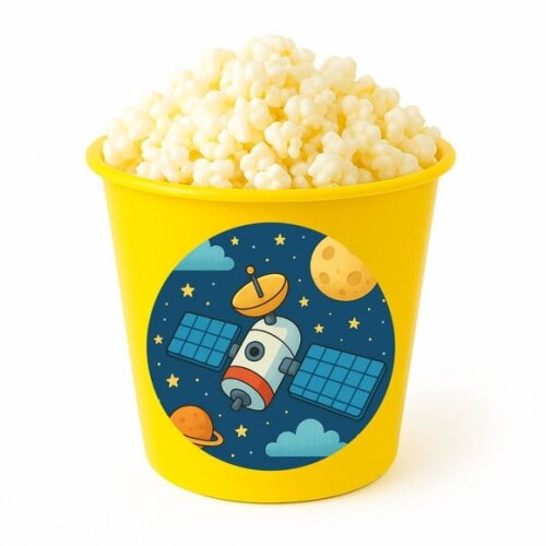 Balde de Pipoca Personalizado Infantil Satélite