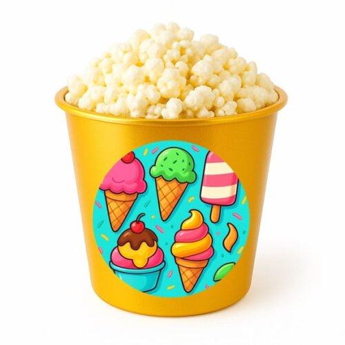 Balde de Pipoca Personalizado Infantil Sorvetes