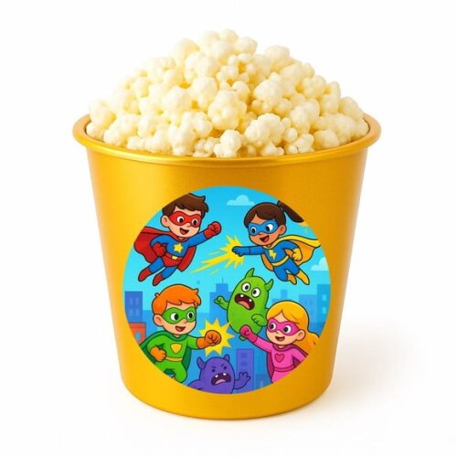 Balde de Pipoca Personalizado Infantil Super Heróis