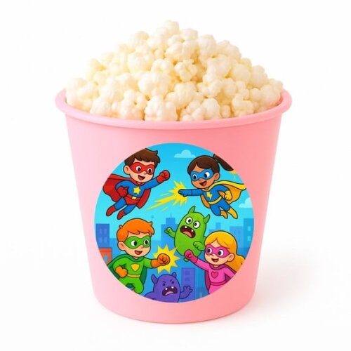 Balde de Pipoca Personalizado Infantil Super Heróis