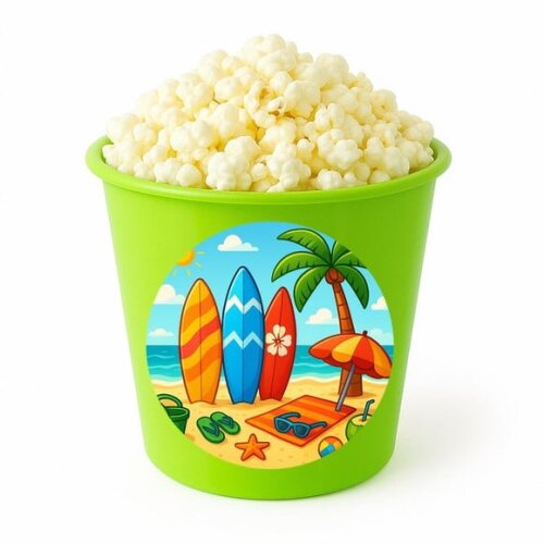 Balde de Pipoca Personalizado Infantil Surf