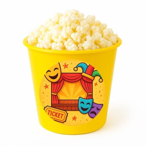 Balde de Pipoca Personalizado Infantil Teatro Infantil