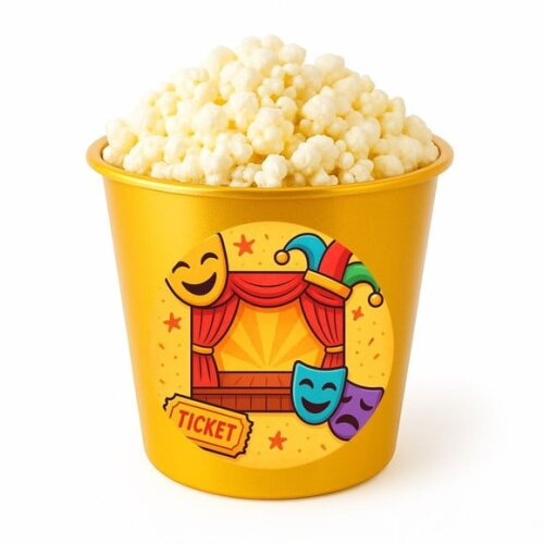 Balde de Pipoca Personalizado Infantil Teatro Infantil