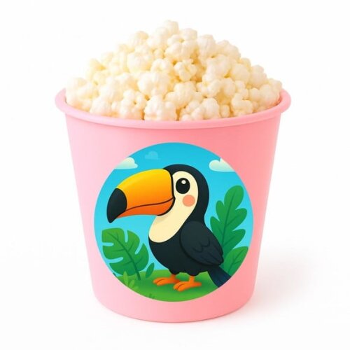 Balde de Pipoca Personalizado Infantil Tucano