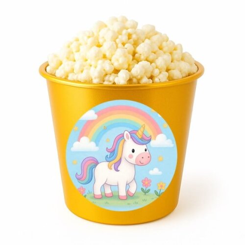 Balde de Pipoca Personalizado Infantil Unicórnio
