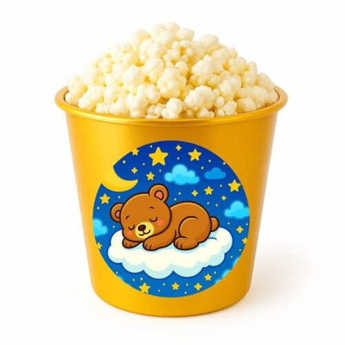 Balde de Pipoca Personalizado Infantil Ursinho Soninho