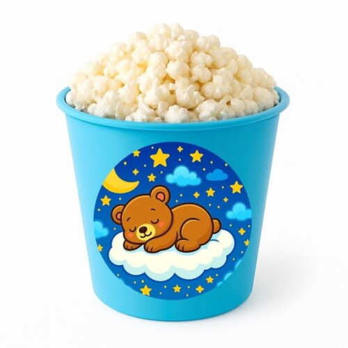 Balde de Pipoca Personalizado Infantil Ursinho Soninho