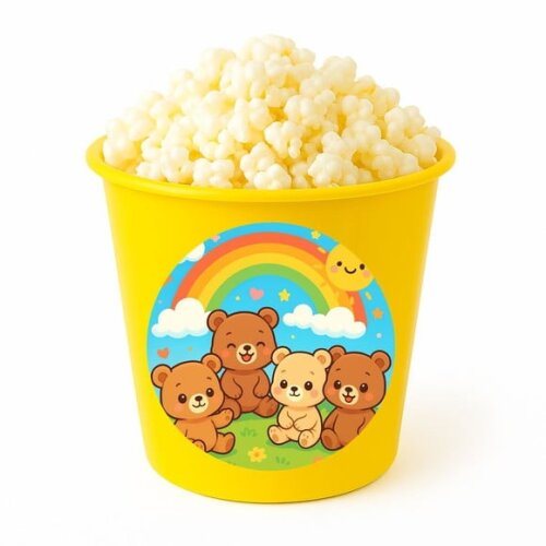 Balde de Pipoca Personalizado Infantil Ursinhos Baby