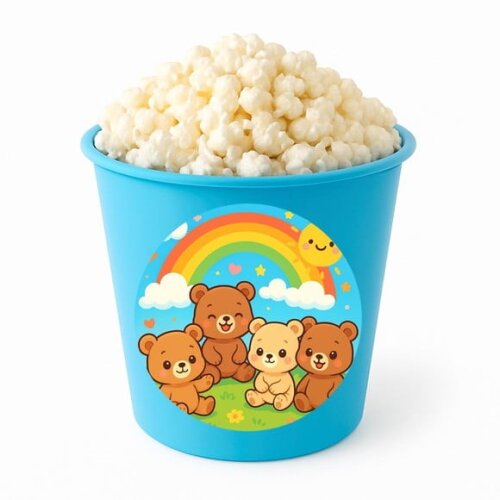 Balde de Pipoca Personalizado Infantil Ursinhos Baby