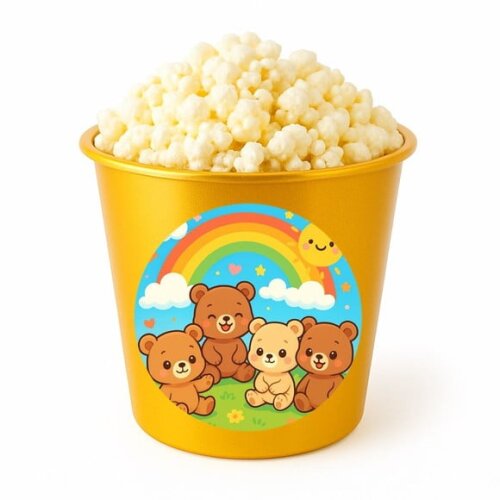 Balde de Pipoca Personalizado Infantil Ursinhos Baby