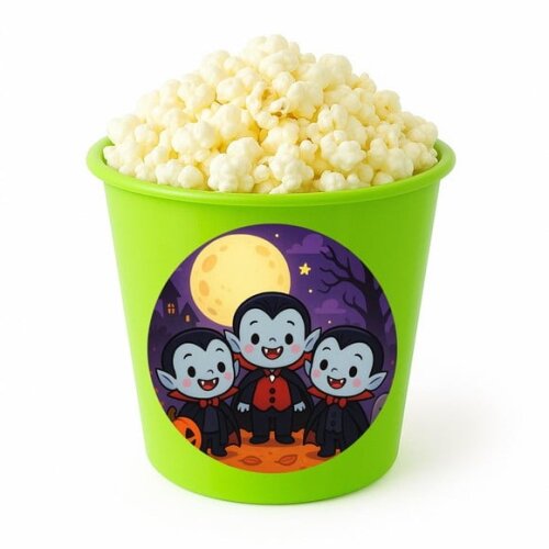 Balde de Pipoca Personalizado Infantil Vampirinhos Fofinhos