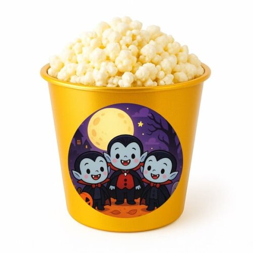 Balde de Pipoca Personalizado Infantil Vampirinhos Fofinhos