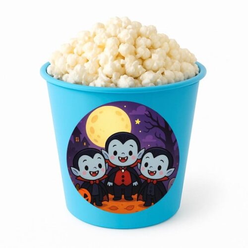 Balde de Pipoca Personalizado Infantil Vampirinhos Fofinhos