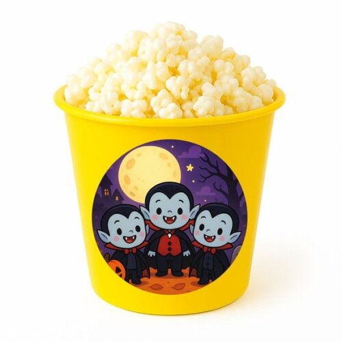 Balde de Pipoca Personalizado Infantil Vampirinhos Fofinhos