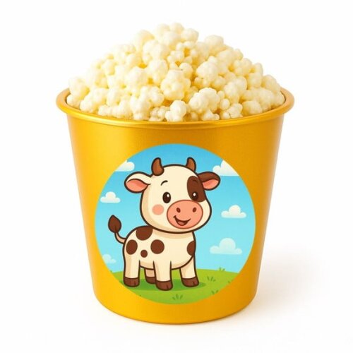 Balde de Pipoca Personalizado Infantil Vaquinha