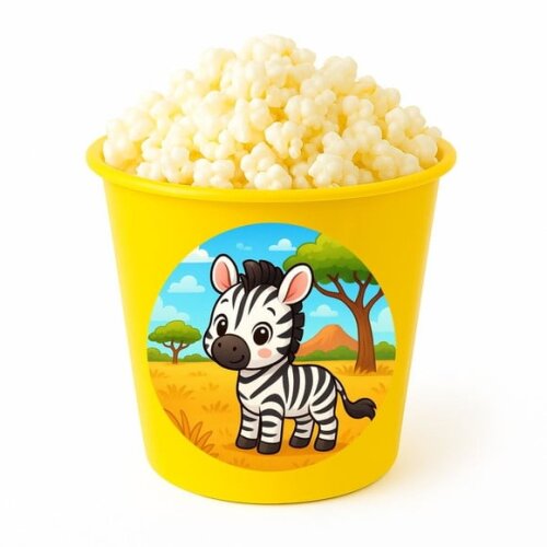 Balde de Pipoca Personalizado Infantil Zebra Baby