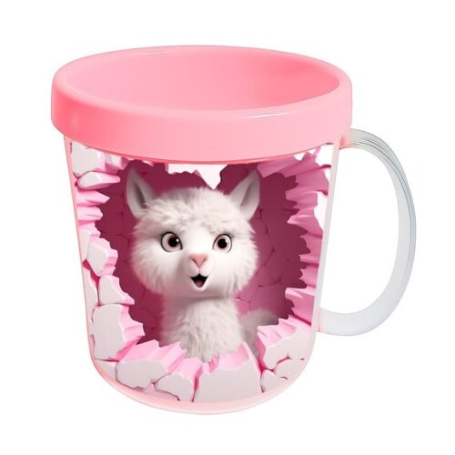 Caneca Acrílica Animais Fofos Fazenda Alpaca Apaixonada