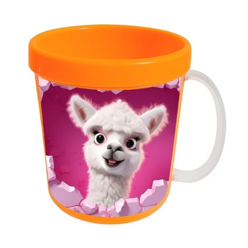 Caneca Acrílica Animais Fofos Fazenda Alpaca Amorosa