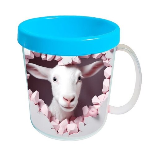 Caneca Acrílica Animais Fofos Fazenda Cabra Apaixonada