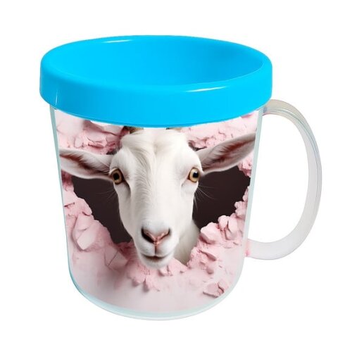 Caneca Acrílica Animais Fofos Fazenda Cabra Charmosa