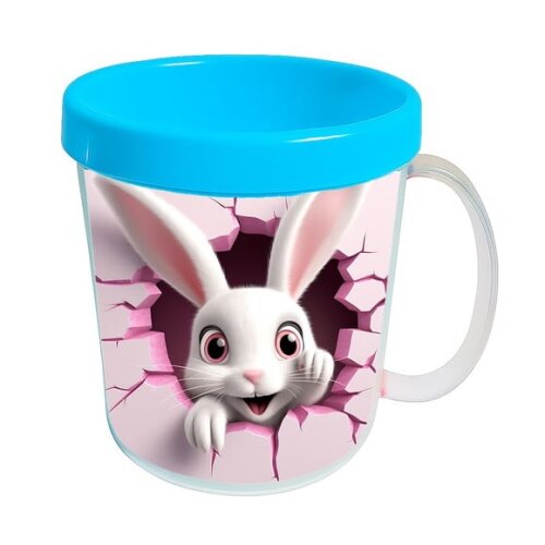 Caneca Acrílica Animais Fofos Fazenda Coelho Encantador