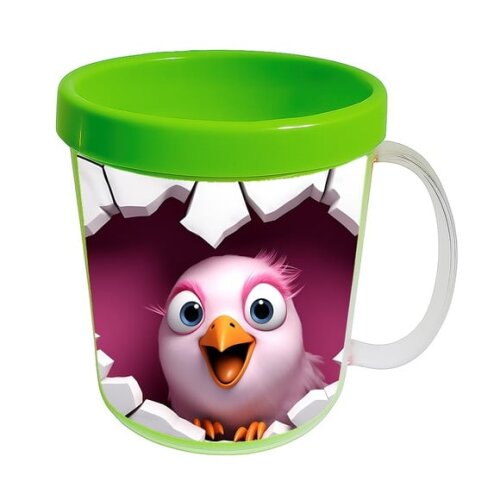 Caneca Acrílica Animais Fofos Fazenda Galinha Charmosa