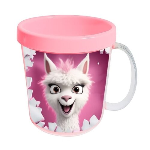 Caneca Acrílica Animais Fofos Fazenda Lhama Apaixonada
