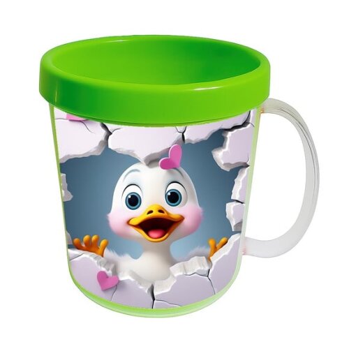 Caneca Acrílica Animais Fofos Fazenda Pato Apaixonado