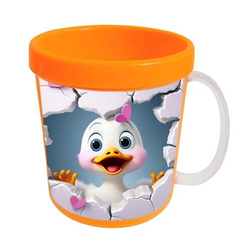 Caneca Acrílica Animais Fofos Fazenda Pato Apaixonado