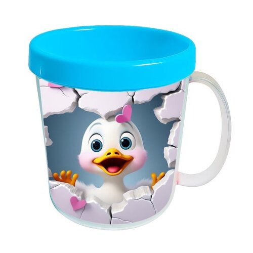 Caneca Acrílica Animais Fofos Fazenda Pato Apaixonado