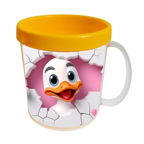 Caneca Acrílica Animais Fofos Fazenda Pato Encantador