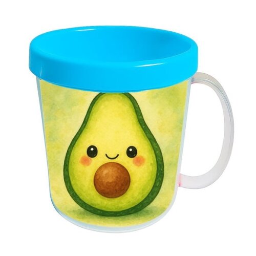 Caneca Acrílica Infantil Personalizada Abacate