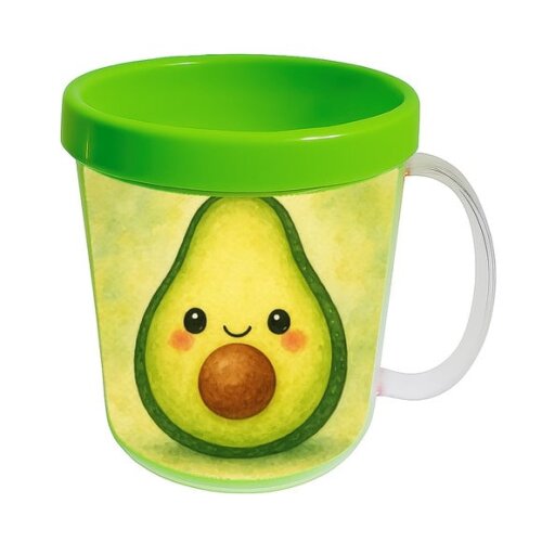 Caneca Acrílica Infantil Personalizada Abacate