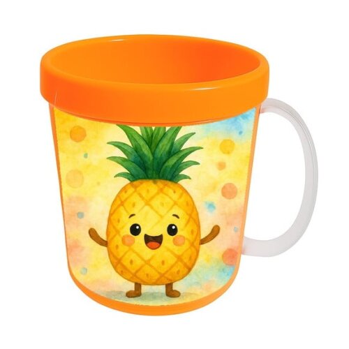 Caneca Acrílica Infantil Personalizada Abacaxi