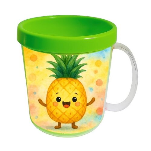 Caneca Acrílica Infantil Personalizada Abacaxi