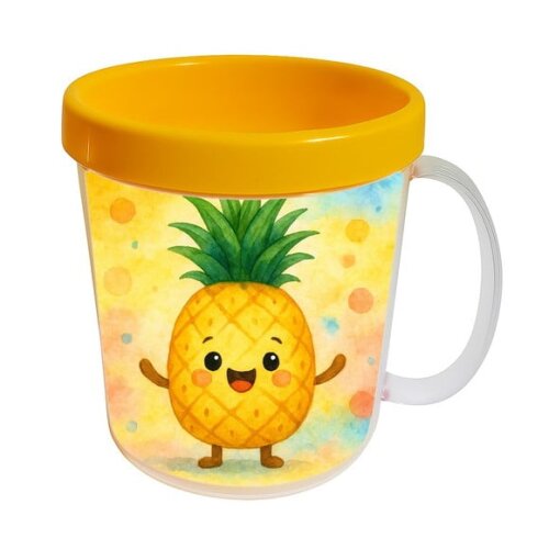 Caneca Acrílica Infantil Personalizada Abacaxi