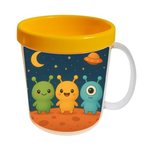 Caneca Acrílica Infantil Personalizada Alienígenas Fofos