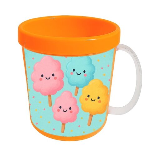 Caneca Acrílica Infantil Personalizada Algodão Doce