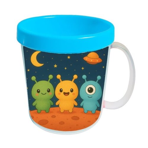 Caneca Acrílica Infantil Personalizada Alienígenas Fofos