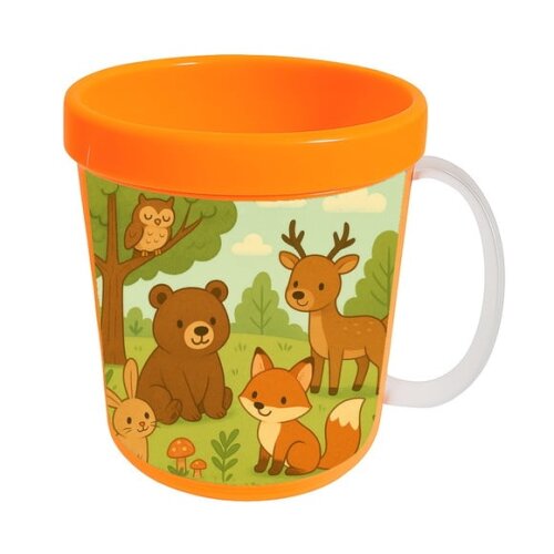 Caneca Acrílica Infantil Personalizada Animais da Floresta