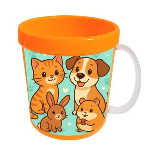 Caneca Acrílica Infantil Personalizada Animais de Estimação
