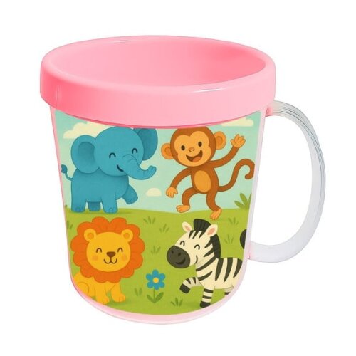 Caneca Acrílica Infantil Personalizada Animais Divertidos