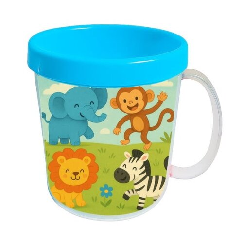 Caneca Acrílica Infantil Personalizada Animais Divertidos