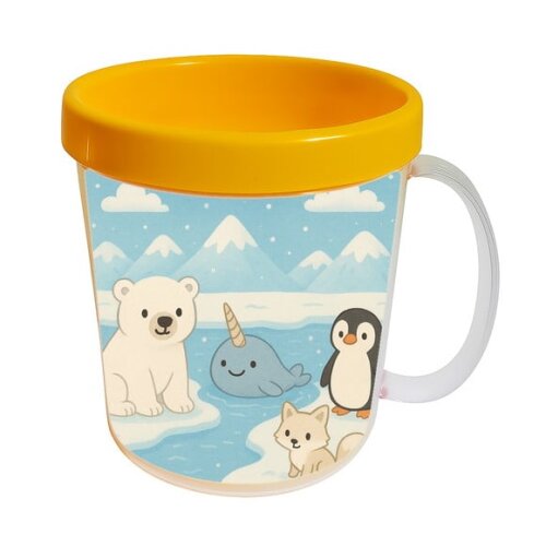 Caneca Acrílica Infantil Personalizada Animais do Ártico