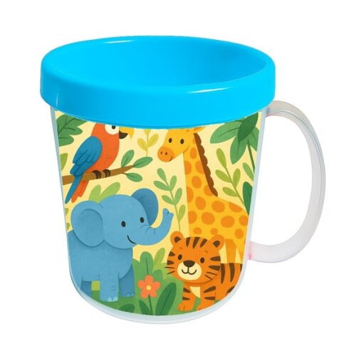 Caneca Acrílica Infantil Personalizada Animais Exóticos