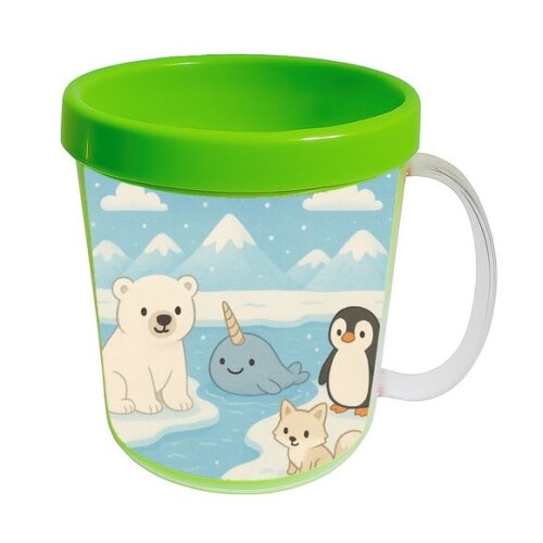 Caneca Acrílica Infantil Personalizada Animais do Ártico