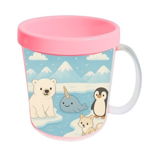 Caneca Acrílica Infantil Personalizada Animais do Ártico